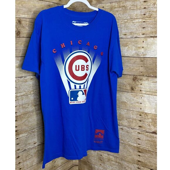 MITCHELL & NESS CHICAGO CUBS COOPERSTOWN COLLECTION CREW NECK T-SHIRT SIZE LARGE - Picture 1 of 3